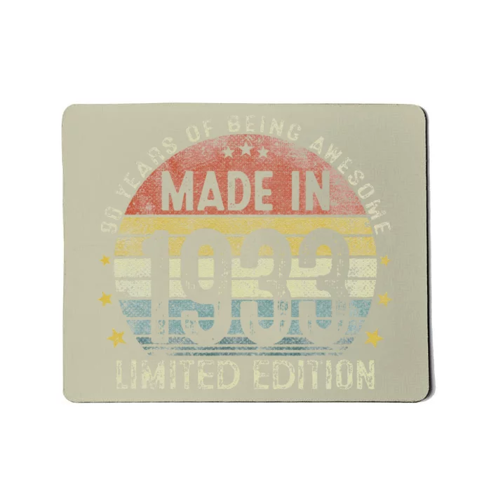 Made In 1933 90 Years Old 90th Birthday Gifts For Love Mousepad