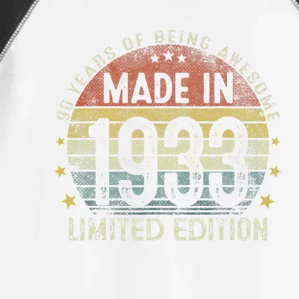 Made In 1933 90 Years Old 90th Birthday Gifts For Love Toddler Fine Jersey T-Shirt