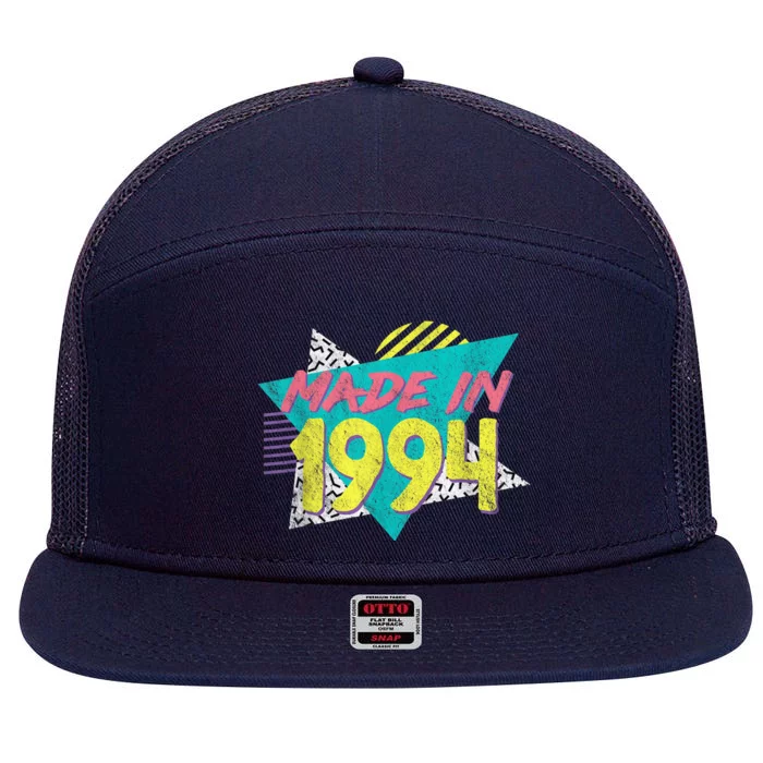 Made In 1994 Retro Vintage 29th Birthday 7 Panel Mesh Trucker Snapback Hat