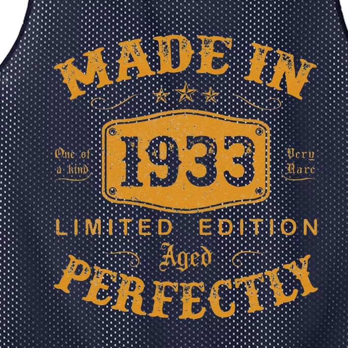 Made In 1933 90 Years Old 90th Birthday Gifts For Mesh Reversible Basketball Jersey Tank