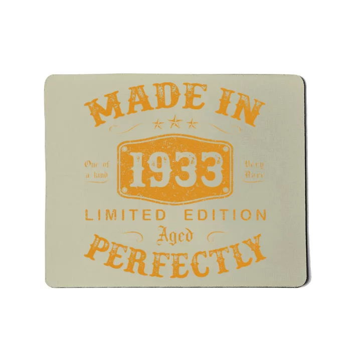 Made In 1933 90 Years Old 90th Birthday Gifts For Mousepad