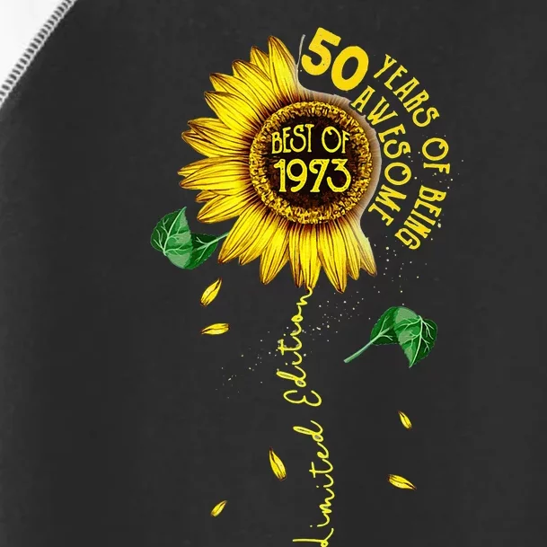 Made In 1973 Sunflower 50th Birthday Gift Women 50 Year Old Toddler Fine Jersey T-Shirt