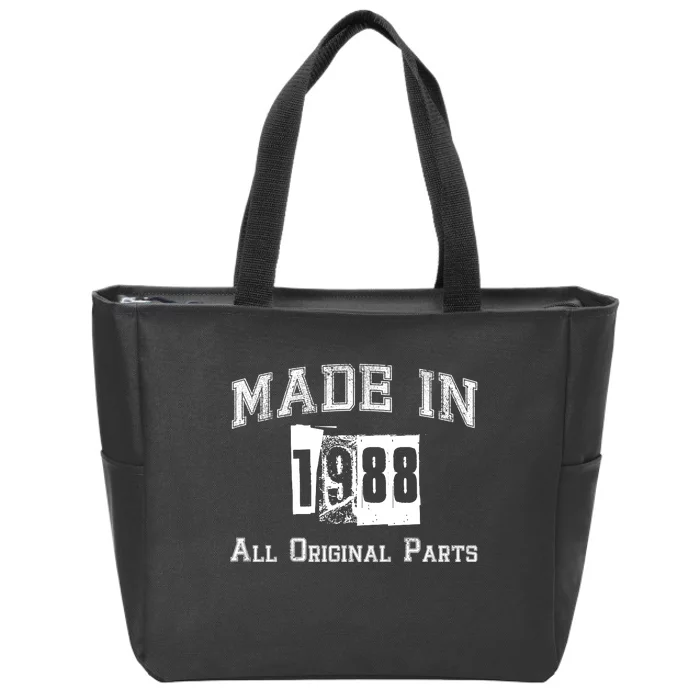 Made In 1988 Funny Anniversary Gift Zip Tote Bag