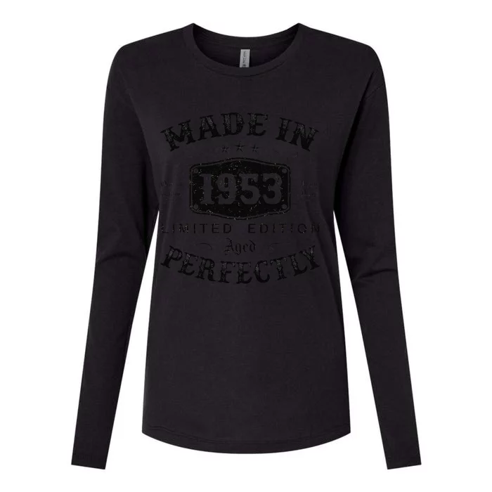 Made In 1953 70 Years Old 70th Birthday Gifts For Womens Cotton Relaxed Long Sleeve T-Shirt