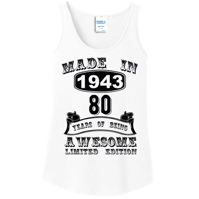 Made In 1943 80 Years Old Gifts 80th Birthday Gift For M.e Ladies Essential Tank