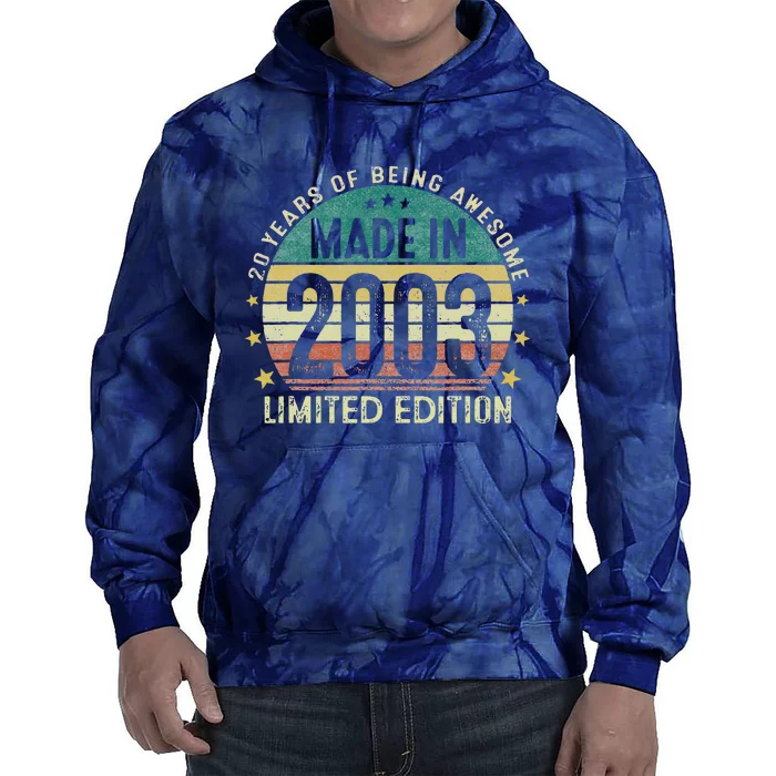 Made In 2003 20 Years Old 20th Birthday Gifts For Love Cute Tie Dye Hoodie