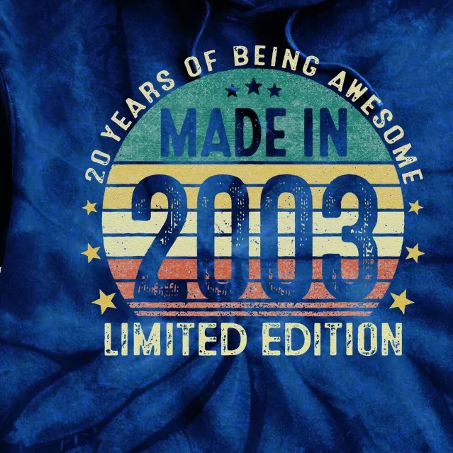 Made In 2003 20 Years Old 20th Birthday Gifts For Love Cute Tie Dye Hoodie