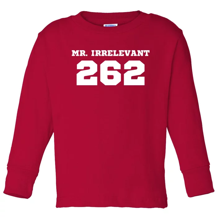 Mr Irrelevant 262 Purdy San Francisco Football Toddler Long Sleeve Shirt