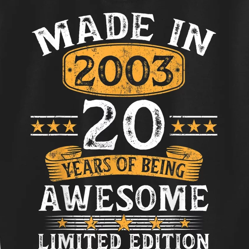 Made In 2003 20 Years Old 20th Birthday Gifts For m.e.n Kids Sweatshirt