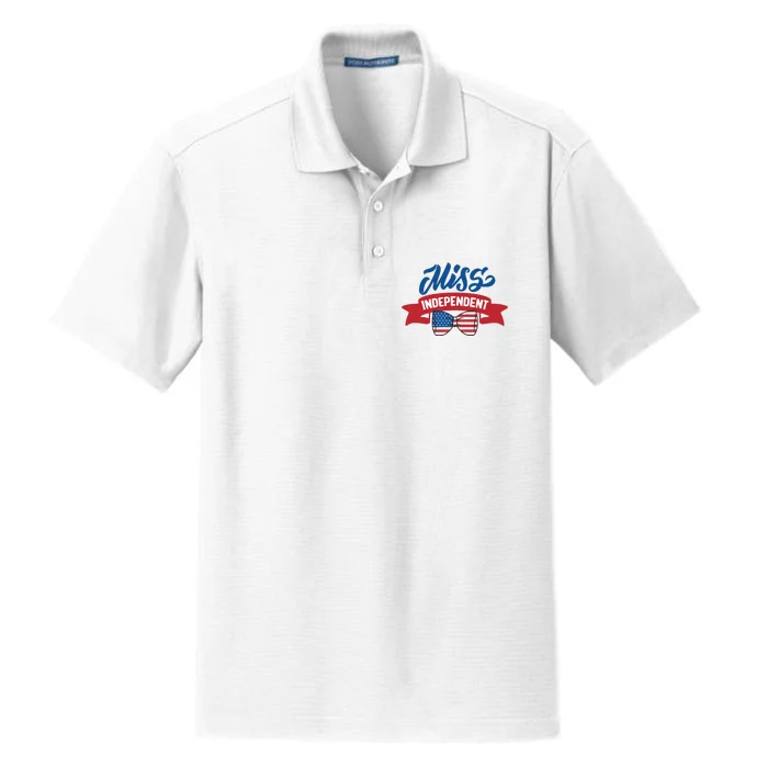 Miss Independent 4th Of July Dry Zone Grid Performance Polo