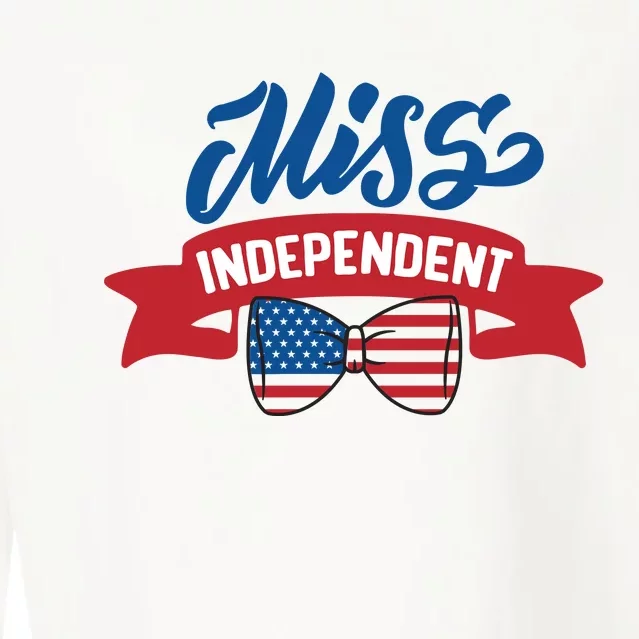 Miss Independent 4th Of July Cropped Pullover Crew