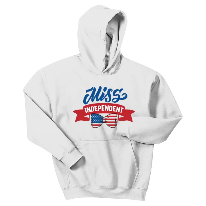 Miss Independent 4th Of July Kids Hoodie