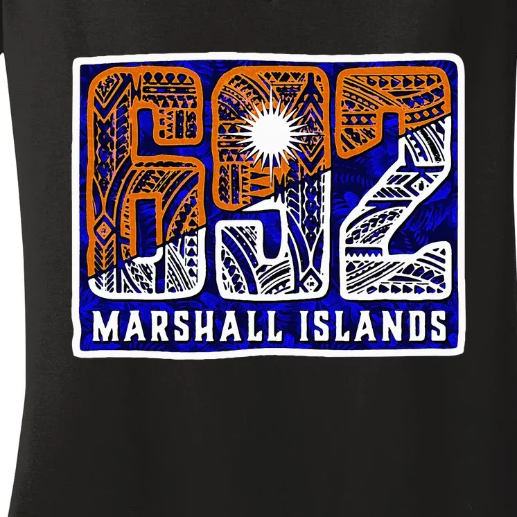 Marshall Islands 692 Women's V-Neck T-Shirt