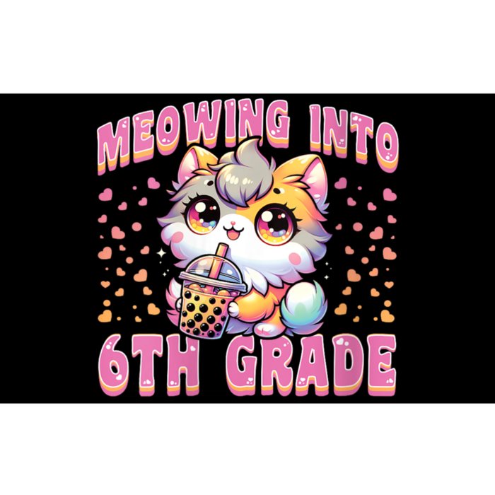 Meowing Into 6th Grade Girl Back To School Gift Bumper Sticker