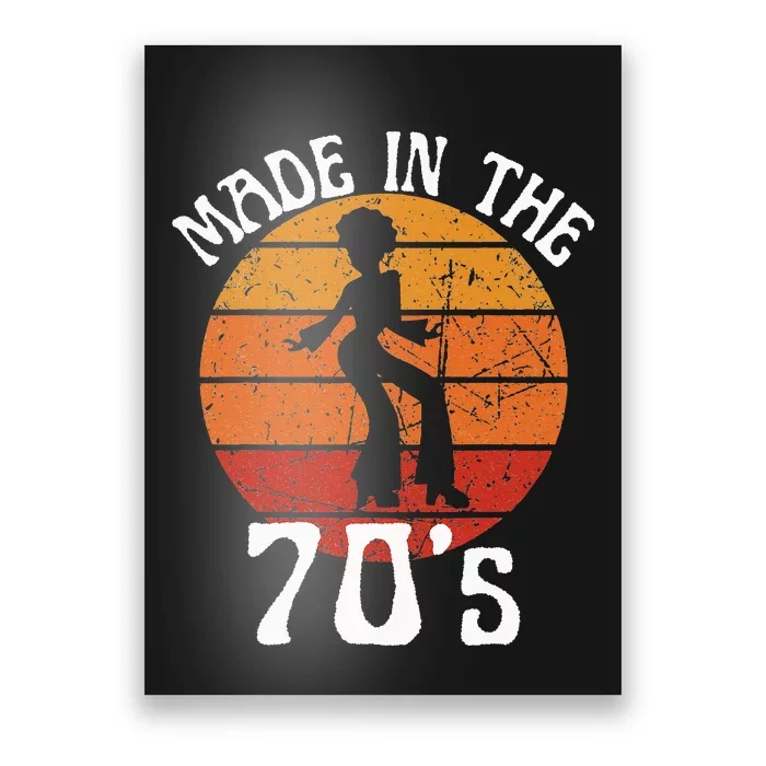 Made In 70s Black Afro African American Dancer Sunset Poster