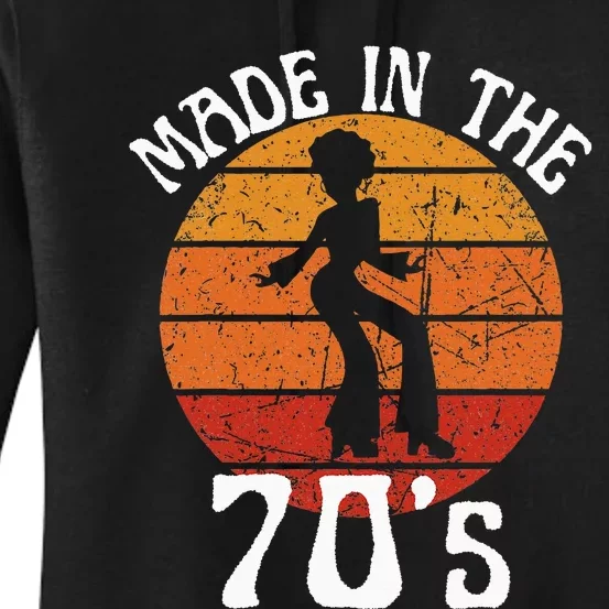 Made In 70s Black Afro African American Dancer Sunset Women's Pullover Hoodie