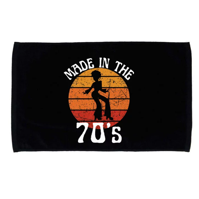 Made In 70s Black Afro African American Dancer Sunset Microfiber Hand Towel