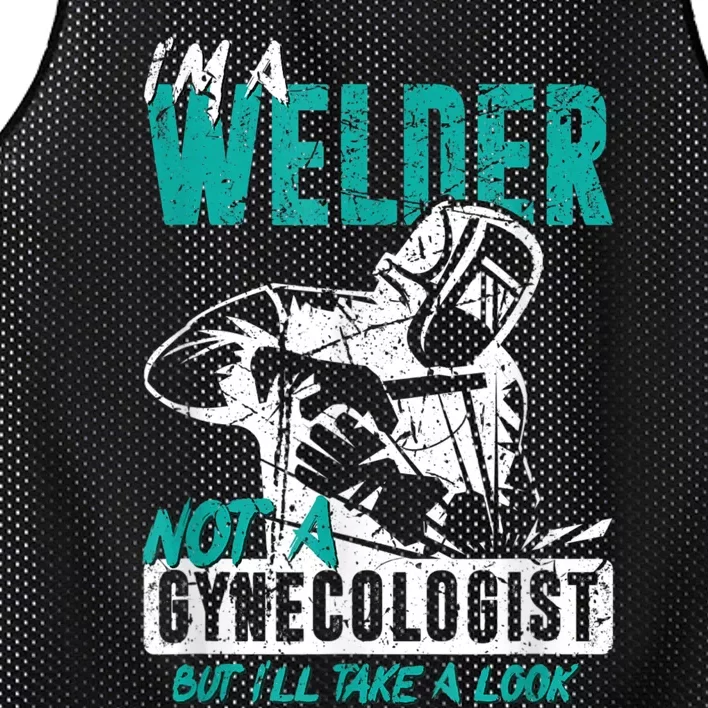 Men Im A Welder Not A Gynecologist Funny Welding Mesh Reversible Basketball Jersey Tank