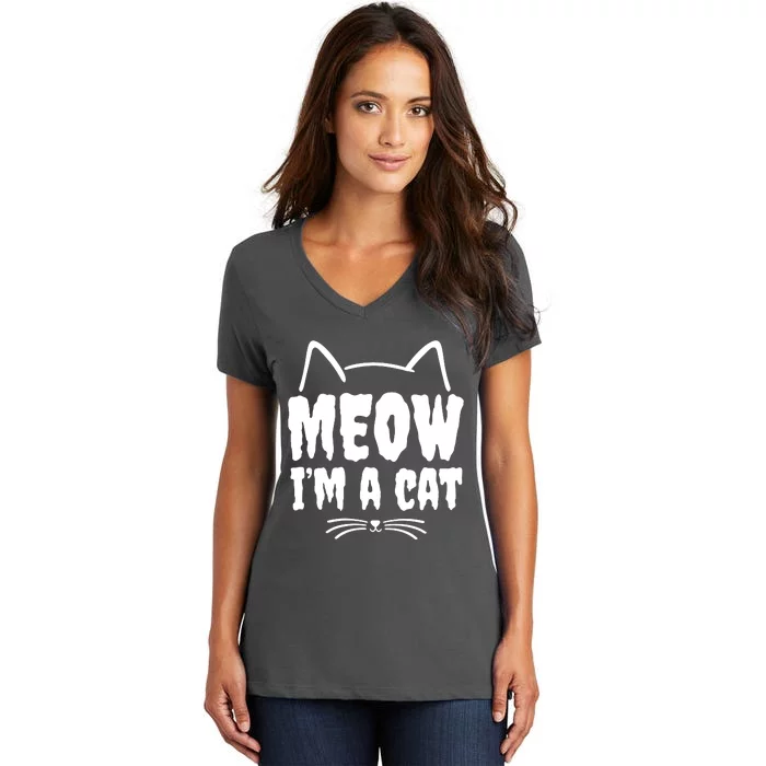 Meow IM A Cat Women's V-Neck T-Shirt