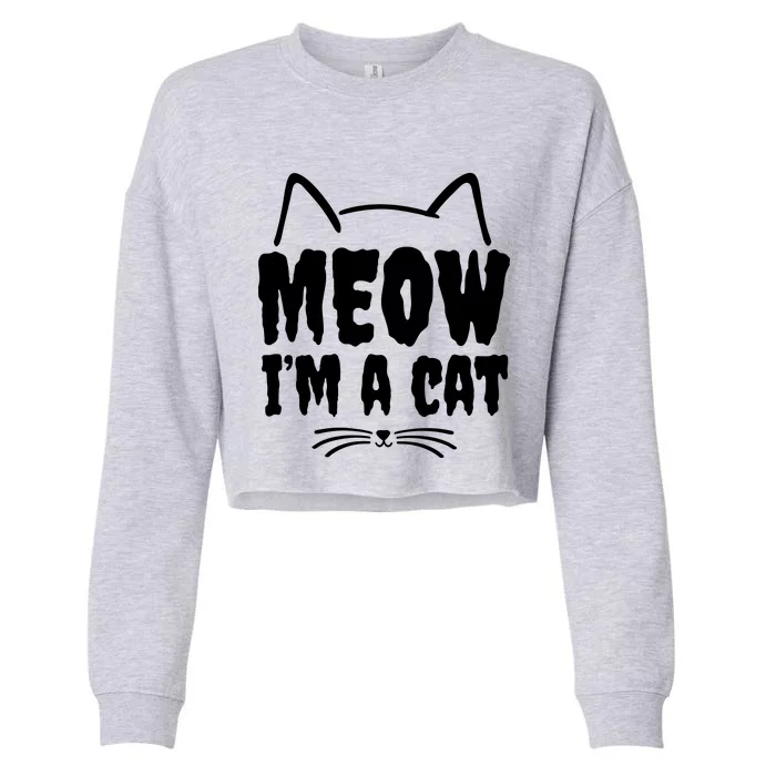 Meow IM A Cat Cropped Pullover Crew