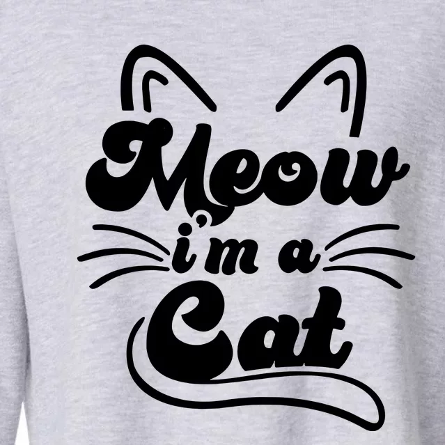 Meow IM A Cat Cropped Pullover Crew