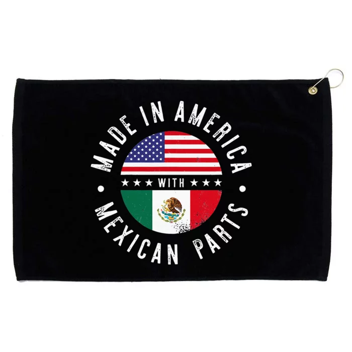 Made In America With Mexican Parts Mexico Pride Grommeted Golf Towel