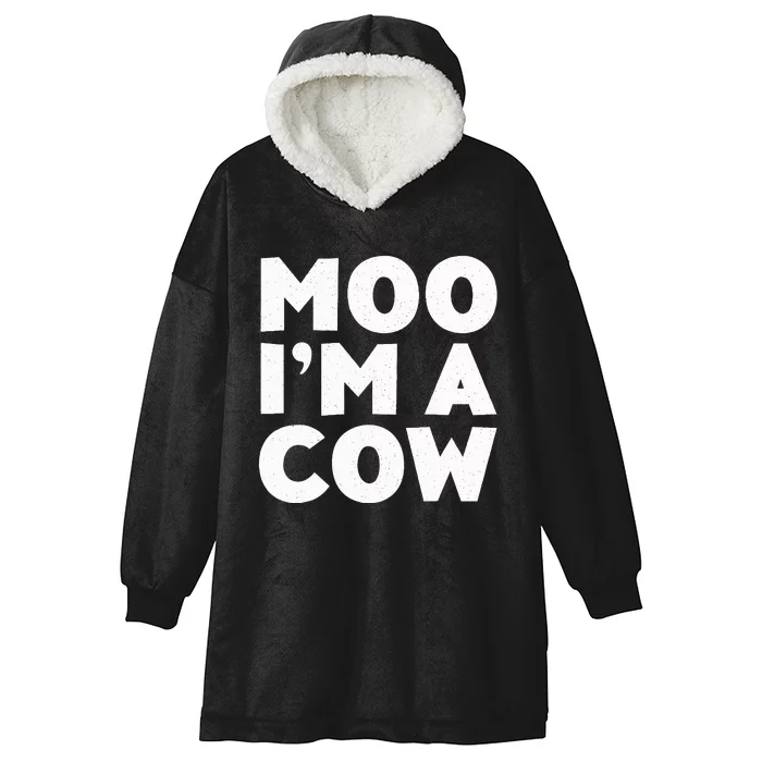 Moo IM A Cow Cow Costume Hooded Wearable Blanket