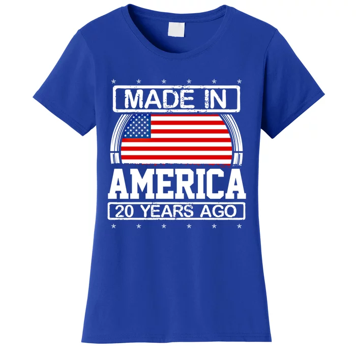 Made In America 20 Years Ago Birthday Gift For Twenty Flag Meaningful Gift Women's T-Shirt