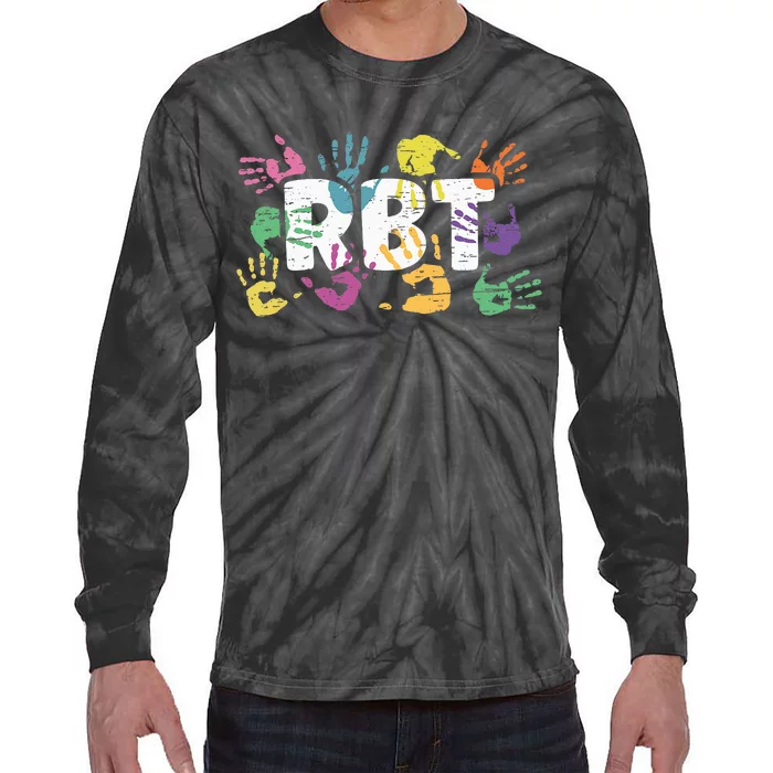 Mental Illness Awareness Registered Behavior Technician RBT Tie-Dye Long Sleeve Shirt