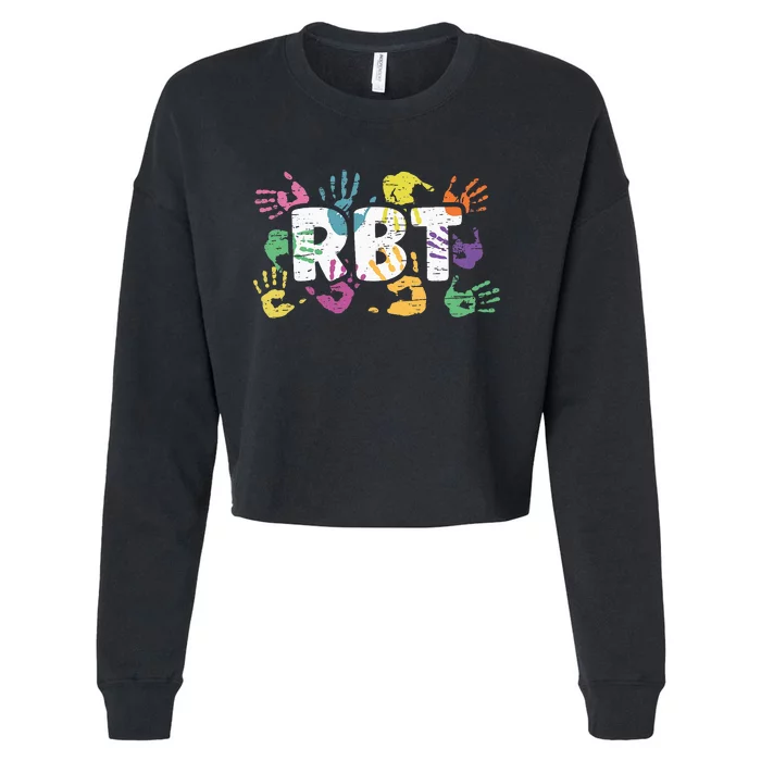 Mental Illness Awareness Registered Behavior Technician RBT Cropped Pullover Crew