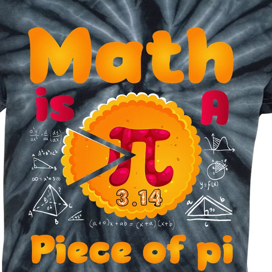 Math is a Piece of Pie happy pi day mathematic math teacher Kids Tie-Dye T-Shirt