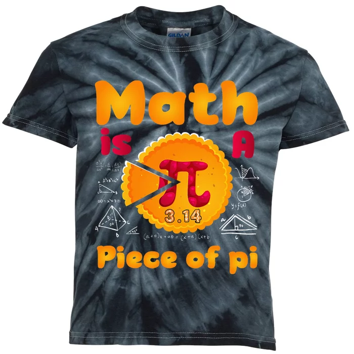 Math is a Piece of Pie happy pi day mathematic math teacher Kids Tie-Dye T-Shirt