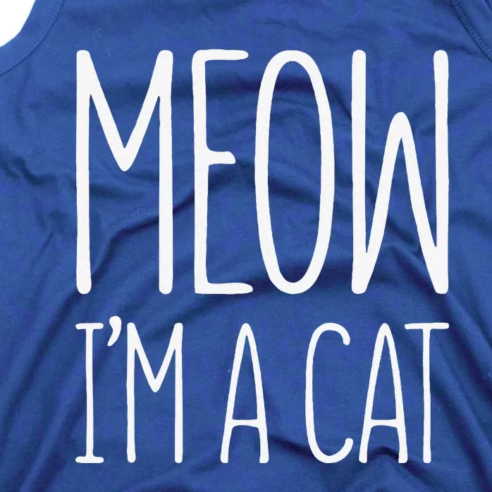 Meow Im A Cat Halloween Costume Tank Top