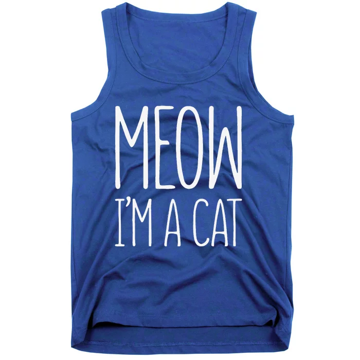 Meow Im A Cat Halloween Costume Tank Top