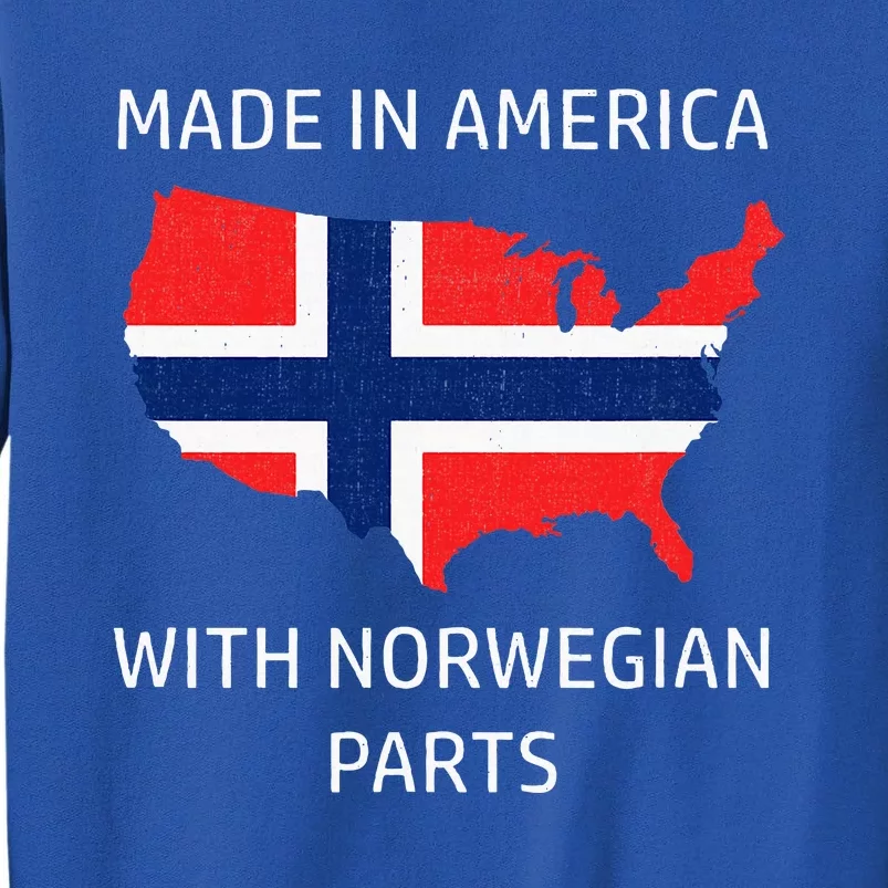 Made In America With Norwegian Parts Norway And Usa Sweatshirt