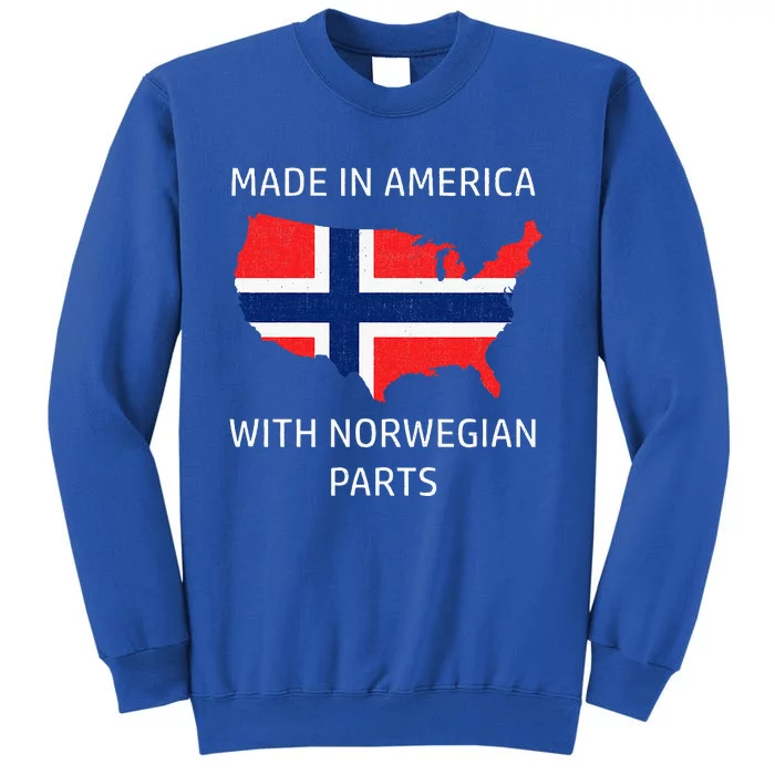 Made In America With Norwegian Parts Norway And Usa Sweatshirt