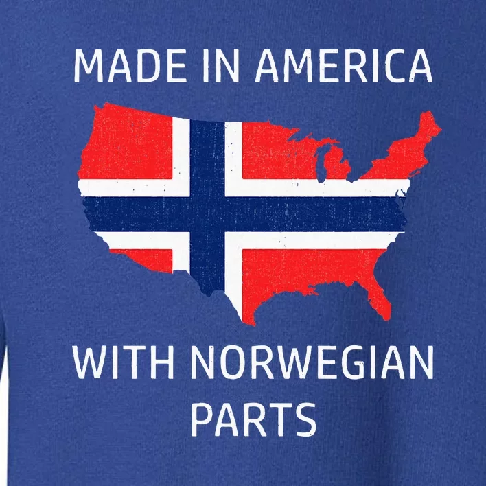 Made In America With Norwegian Parts Norway And Usa Toddler Sweatshirt