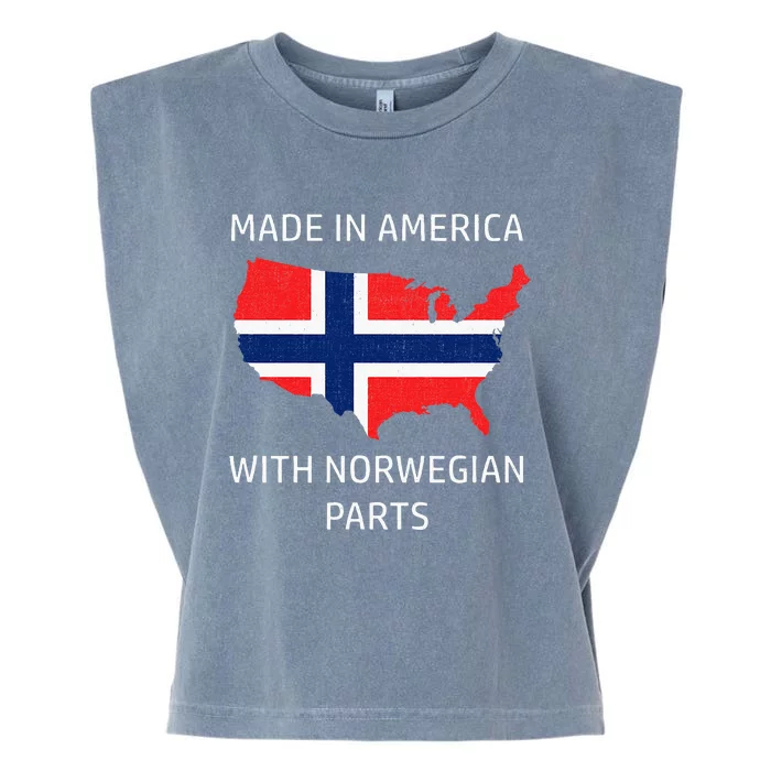 Made In America With Norwegian Parts Norway And Usa Garment-Dyed Women's Muscle Tee