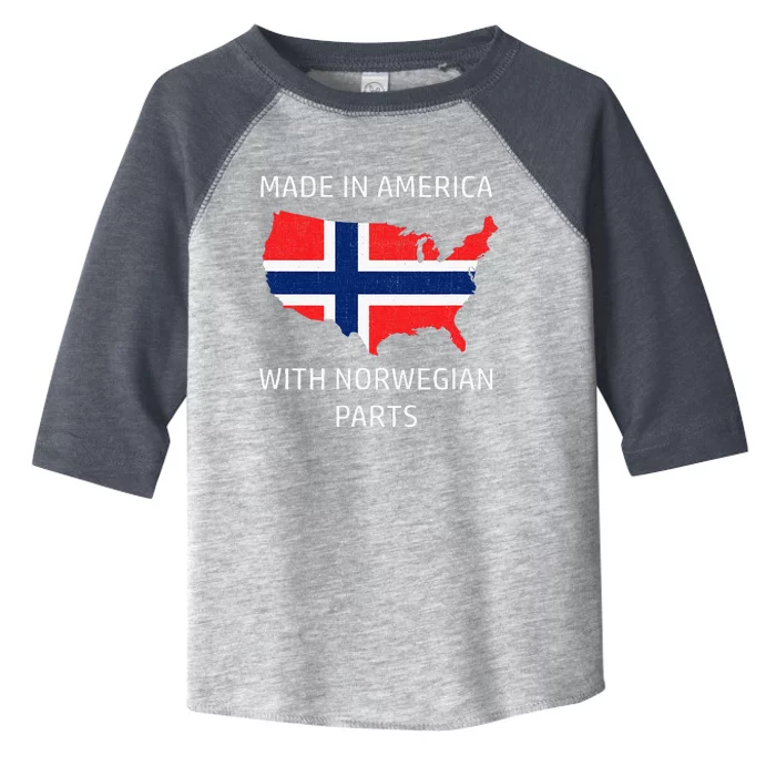 Made In America With Norwegian Parts Norway And Usa Toddler Fine Jersey T-Shirt