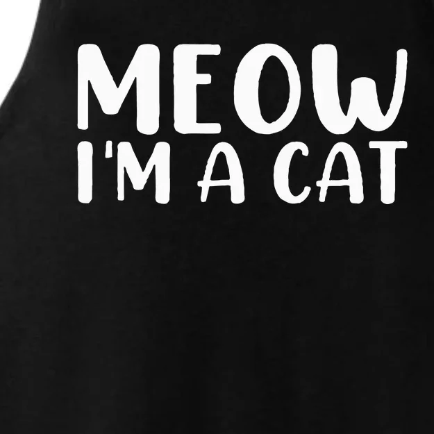 Meow I'm A Cat  Halloween Costume Funny Saying Cat Ladies Tri-Blend Wicking Tank