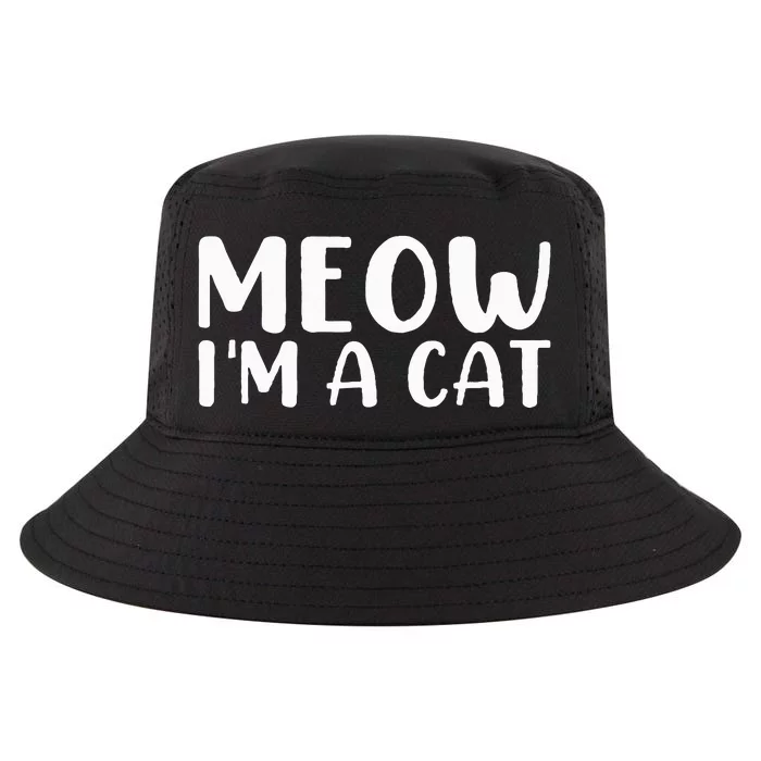 Meow I'm A Cat  Halloween Costume Funny Saying Cat Cool Comfort Performance Bucket Hat