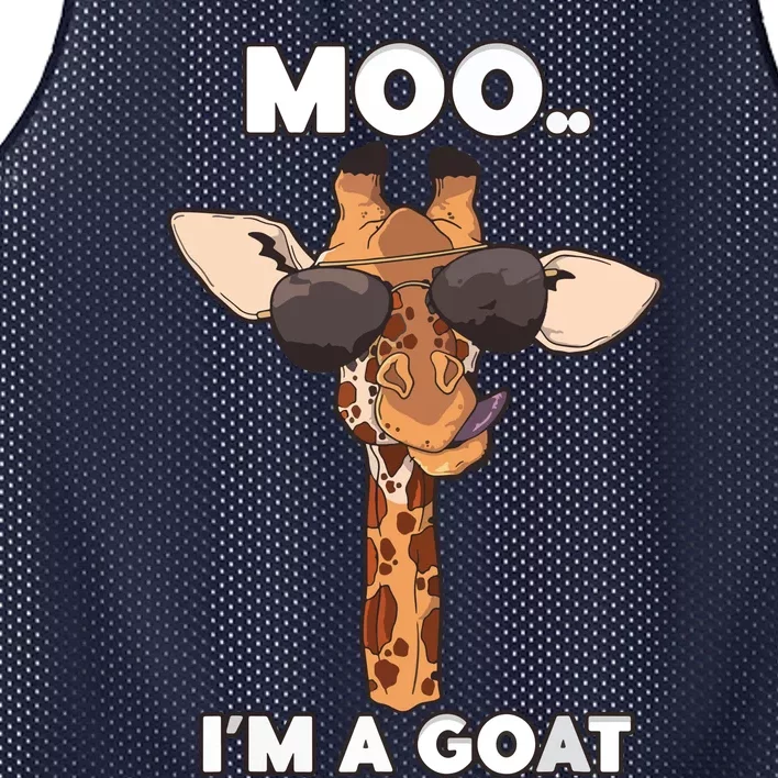 Moo I'm A Goat Funny Cartoon Giraffe Mesh Reversible Basketball Jersey Tank