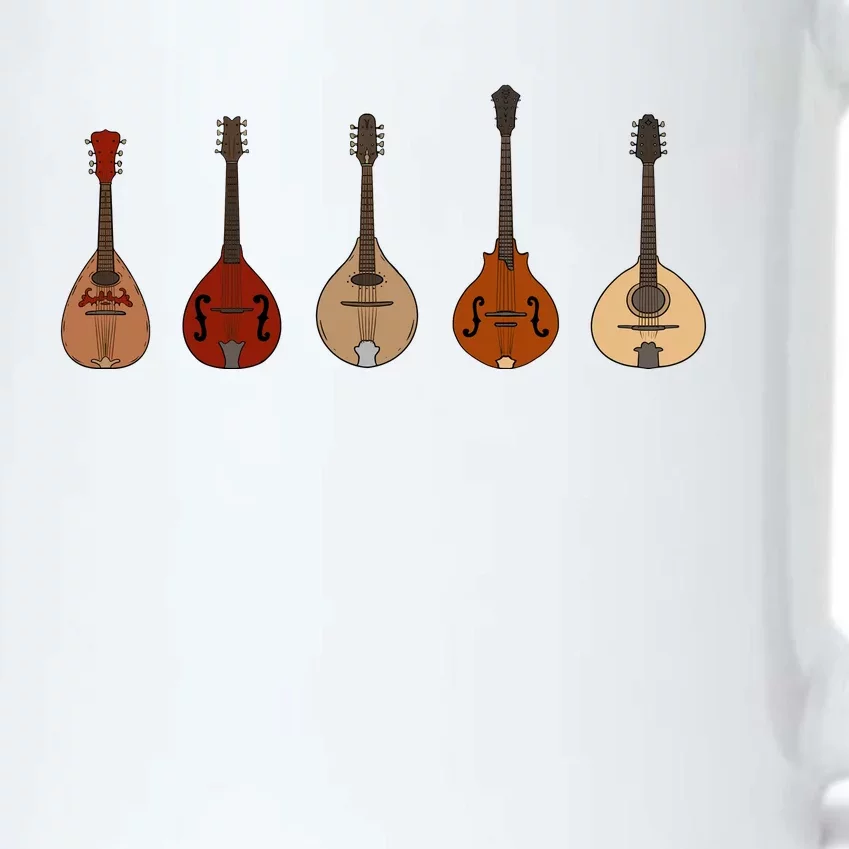 Mandolins In A Row Music Instrument Set Black Color Changing Mug