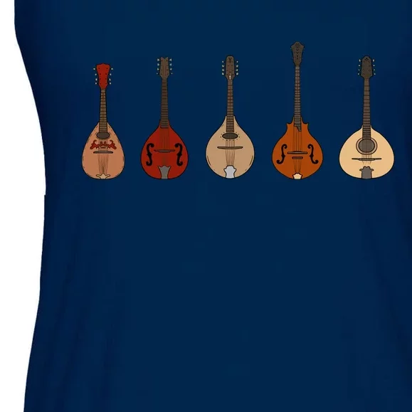 Mandolins In A Row Music Instrument Set Ladies Essential Flowy Tank