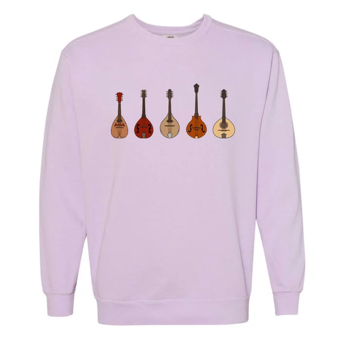 Mandolins In A Row Music Instrument Set Garment-Dyed Sweatshirt