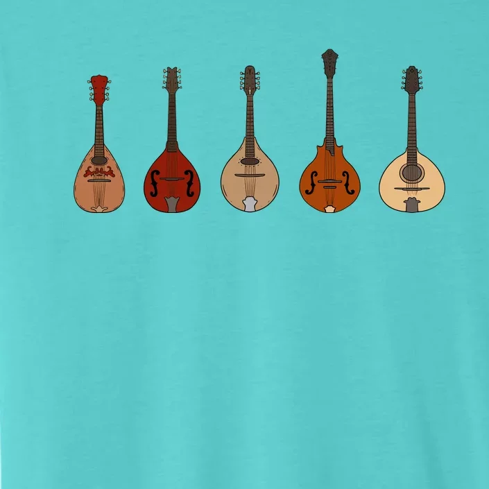 Mandolins In A Row Music Instrument Set ChromaSoft Performance T-Shirt