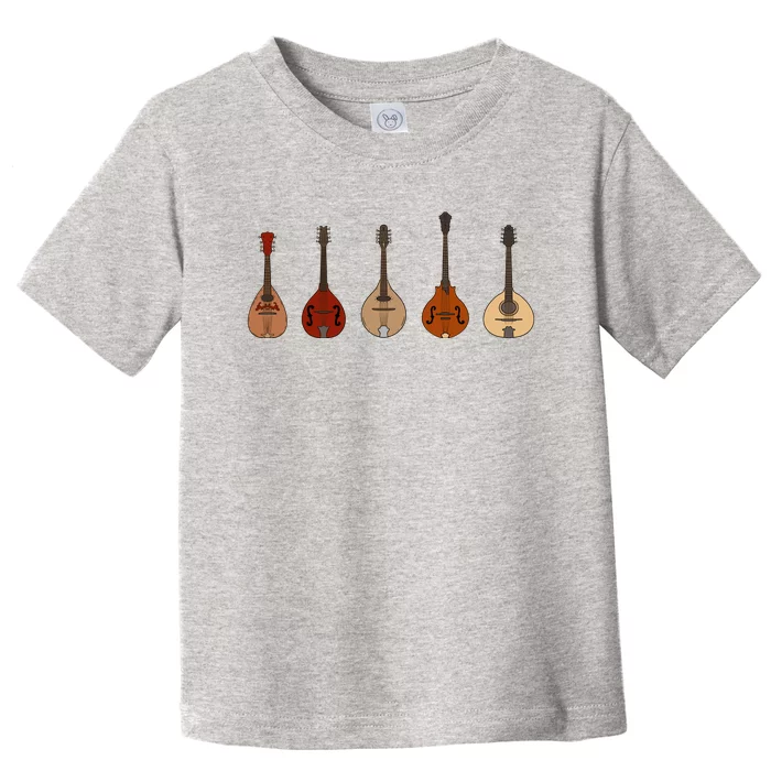 Mandolins In A Row Music Instrument Set Toddler T-Shirt