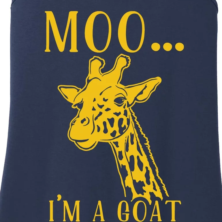 Moo I'm A Goat Funny Giraffe Cow Ladies Essential Tank