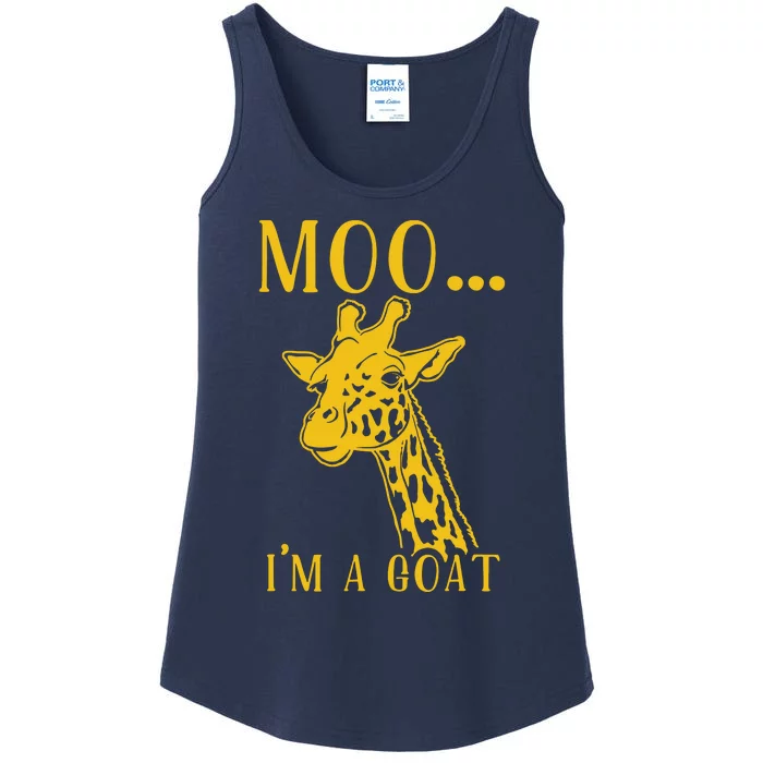 Moo I'm A Goat Funny Giraffe Cow Ladies Essential Tank