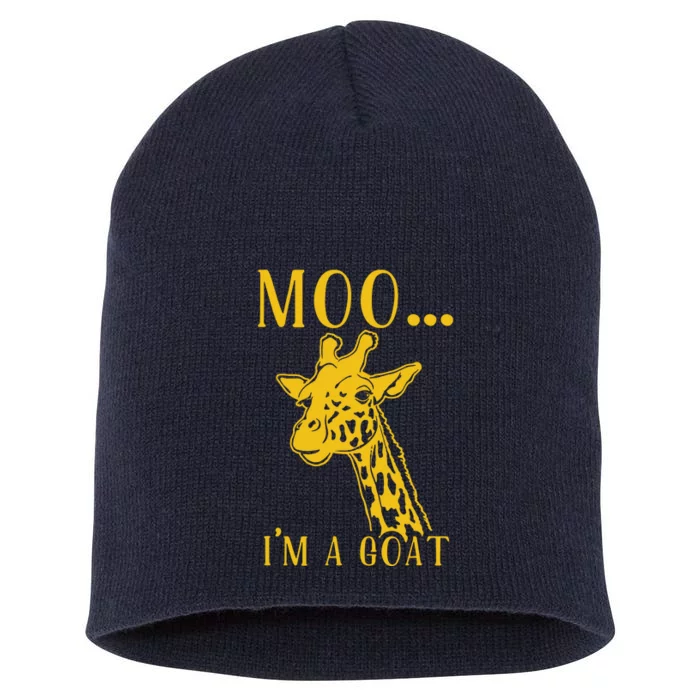 Moo I'm A Goat Funny Giraffe Cow Short Acrylic Beanie